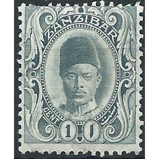 Zanzibar 1909 SG225 1c Pearl Grey Mounted Mint....