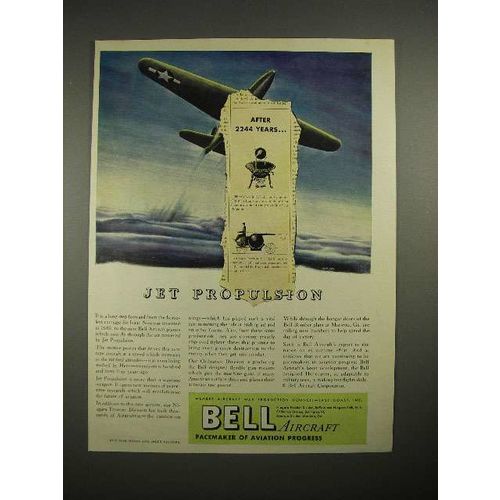 1944 Bell Aircraft Ad - Jet Propulsion