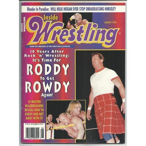 INSIDE WRESTLING AUGUST 1994 RODDY PIPER