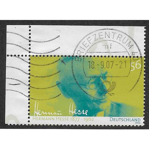 GER 2002 56c 'HERMANN HESSE' (CORNER MARGIN) FINE USED (EBID53-943)