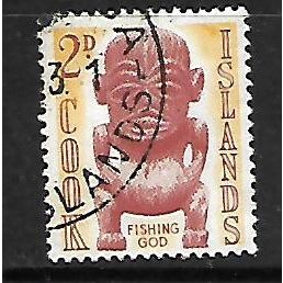 COOK ISLANDS 1963 2d FISHING GOD SG 164 FINE USED