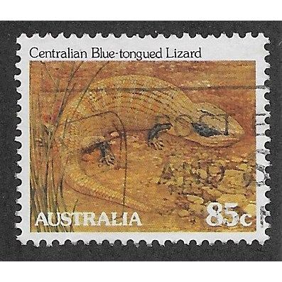 AUS 1981 85c 'CENTRALIAN BLUE TONGUED LIZARD' FINE USED (EBID68-034)