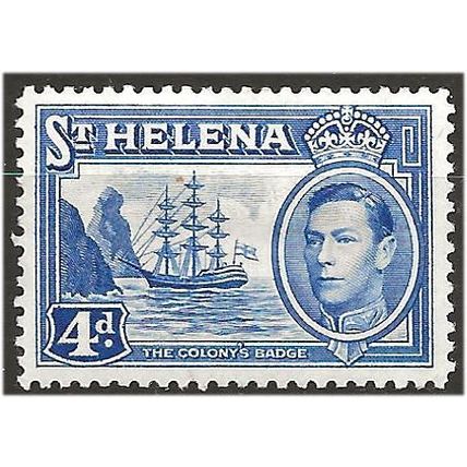 St Helena 1940 SG135b 4d Ultramarine Mounted Mint . .. .