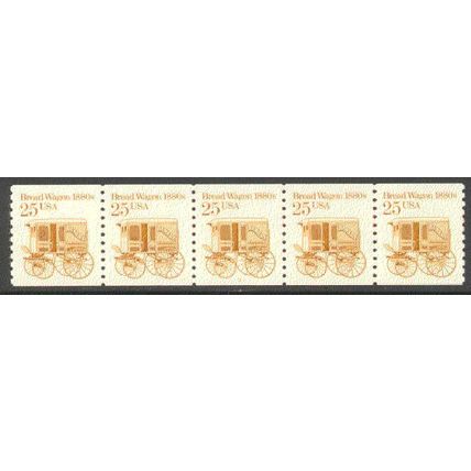 2136 25c Bread Wagon Fine MNH Dry Gum PNC 2/5 R0288