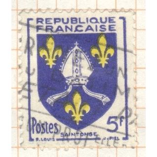 France 1954 - 5f - Saintonge Arms - used 2