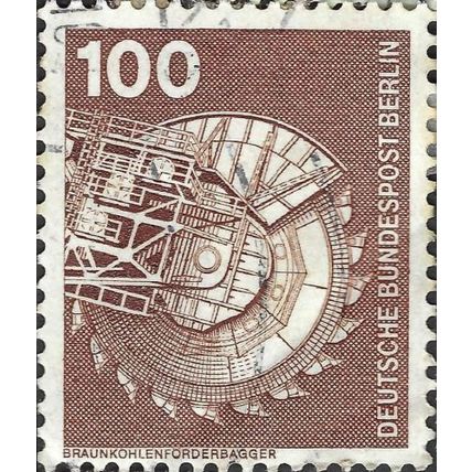 GERMANY, Industrial technology, Coal Conveyor Excavator, brown 1975, 100pf, #5