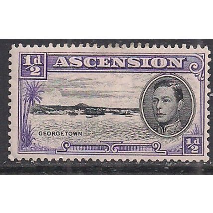 Ascension Island 1944 KGV1 1/2d Black & Violet George Town MM SG 38b ( D1087 )