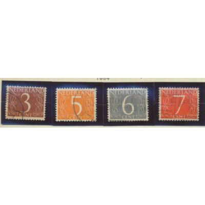 Netherlands Stamps Scott #340 To 343, Used
