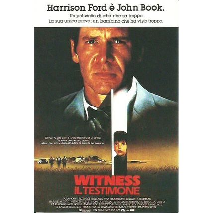 Cinema WITNESS Harrison Ford Poster Art Postcard (XX 900/105)
