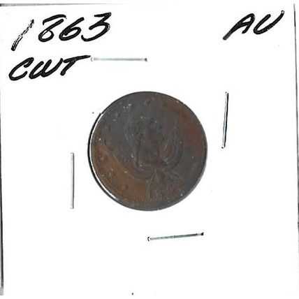 1863 US Civil War Token Exchange AU Rare!