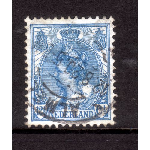 NETHERLANDS 1898 SG 180 12 1/2c BLUE FINE USED #5