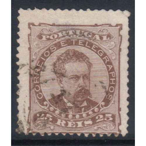 PORTUGAL 1882 KING LUIS 25R BROWN VALUE USED SG212 #1