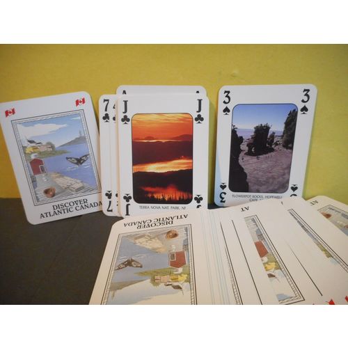 Discover Atlantic Canada Deck of Playing Cards,52 Images,Landscapes,Animals