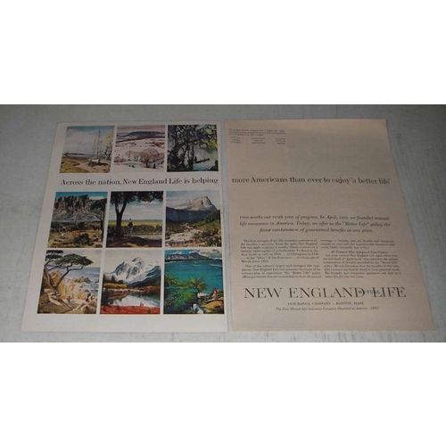 1960 New England Life Insurance Ad - Across the nation
