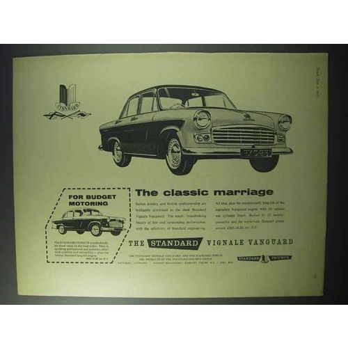 1960 Standard Vignale Vanguard, Ensign Car Ad