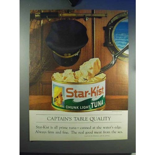 1960 Star-Kist Tuna Ad - Captain's Table Quality