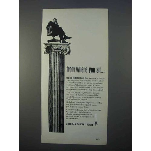 1966 American Cancer Society Ad - From Where You Sit
