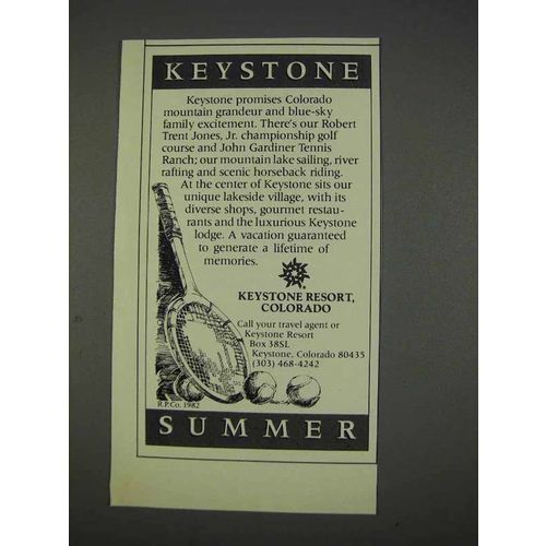 1982 Keystone Resort Colorado Ad
