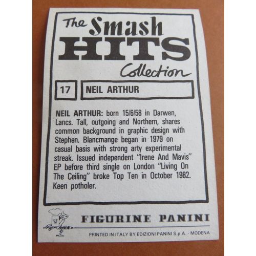 Smash Hits 1984 Panini Sticker No 17 Neil Arthur
