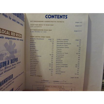 NOTTINGHAMSHIRE ..by Estate Publications Town Centre Maps County Red book p/b