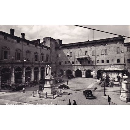 Ferrara Piazza Savanorala Italy Real Photo Italian Old Postcard