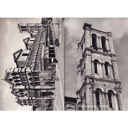 Ferrara Duomo Cathedral 2x Vintage Italian Real Photo Postcard s