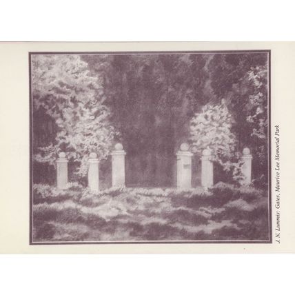 Maurice Lee Memorial Park Derby Painting Thank You Postcard