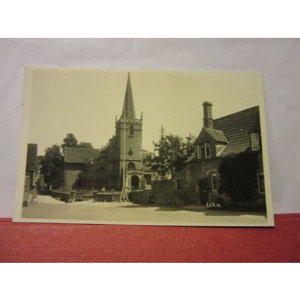 THE CHURCH, LACOCK. WILTSHIRE unused vintage postcard RP =