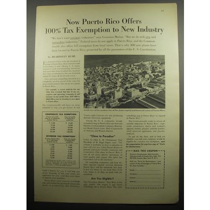 1955 Puerto Rico Economic Development Administration Advertisement