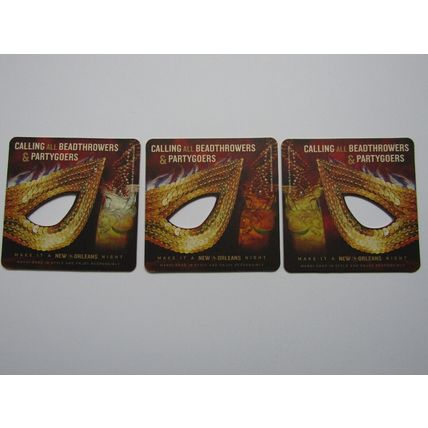 SOUTHERN COMFORT 2010 Mardi Gras New Design Set of 3 Beer Mats (Spirits)