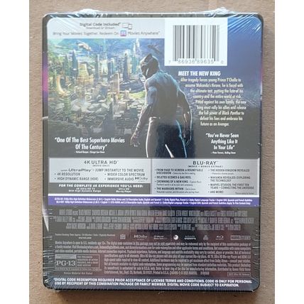 Black Panther Best Buy Collectible Steelbook 4K Ultra HD Movie