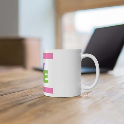 Pastel Because Love Matters 11oz Coffee Mug Front Center Print Only