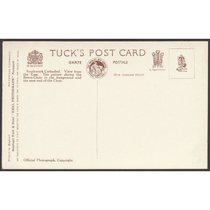 Southwark Cathedral, London, c.1930 - Tuck's RP Postcard