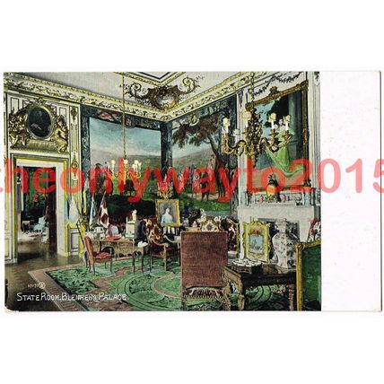 State Room, Blenheim Palace, Oxfordshire, Valentines Series, Postcard