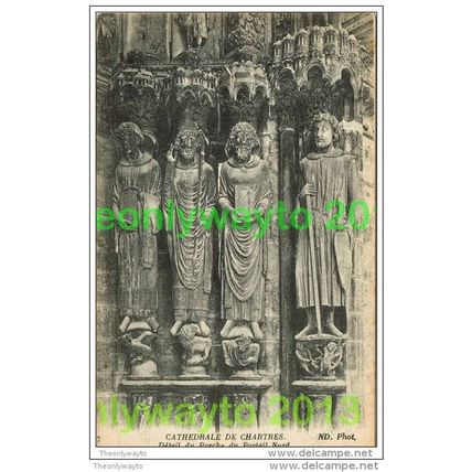 CATHEDRALE DE CHARTRES, DETAIL DU PORCHE DU PORTAIL NORD, FRANCE, Postcard