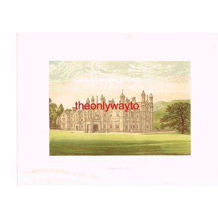 GLANUSK PARK, Nr CRICKHOWELL, BRECON (BAILEY, BARONET), Book Illustration, c1880