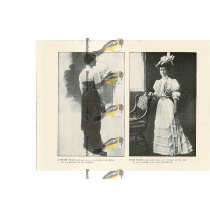 Short Train & High Necks, Women's Fashion, 1910/3, Book Illustration 1935