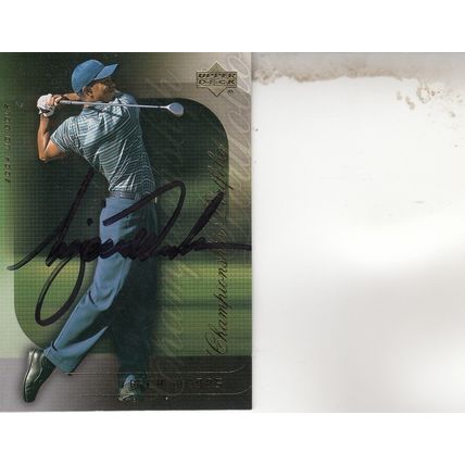 TIGER WOODS 2004 AUTOGRAPHED PGA GOLF TOUR CHAMPIONSHIP PORTFOLIO HOF GOLF STAR