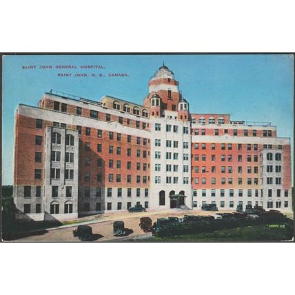 Saint John General Hospital, St John, New Brunswick, 1937 - Valentine-Black PC