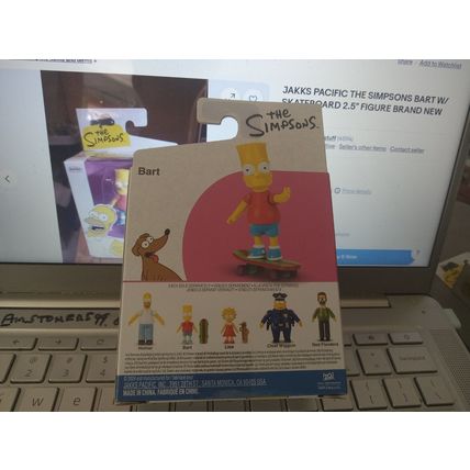 JAKKS PACIFIC THE SIMPSONS BART W/ SKATEBOARD 2.5" FIGURE BRAND NEW SEALED