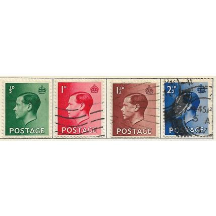 GB 1936 Edward VIII Used set SG457 to 460