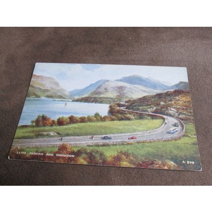 Valentines Postcard - Llyn Padarn & Snowdon - Artist Brian Gerald A899