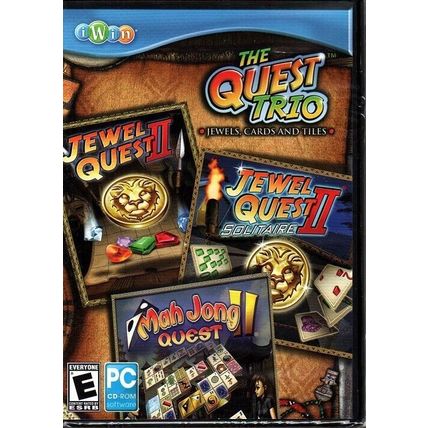 The Quest Trio: Jewels, Cards and Tiles (PC-CD, 2010) Windows - NEW in DVD BOX