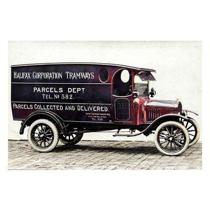 ptc4857 - Yorks - Early Halifax Corporation Tramways Parcel Van - print 6x4