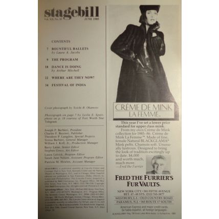 A TRIBUTE TO FEDERICO FELLINI - STAGEBILL - Lincoln Center June 10, 1985