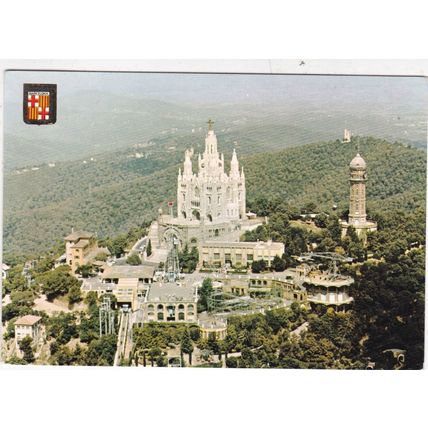 Barcelona Tibidabo Cumbre Spain Postcard posted 1964 VGC