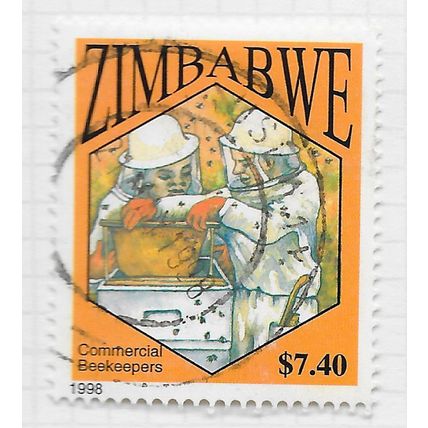 ZIMBABWE 1998 BEES COMMERCIAL BEEKEEPERS HONEY FARMERS AGRICULTURE $7.40 USED