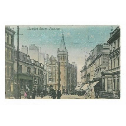 Bedford Street, Plymouth, Devon, Postcard.