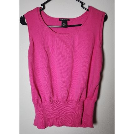 Lane Bryant Tank Top Women's Size 18/20 Pink Knit Cotton Sleeveless Round Neck