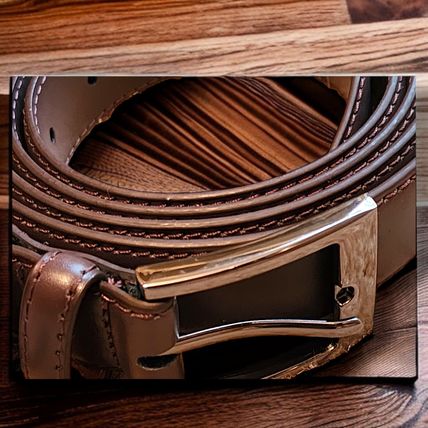Mens Chocolate Brown Leather Mio Marino Belt Sz.56 New with Tags Orig Box